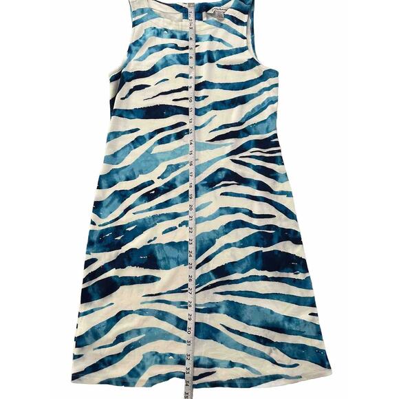 Tommy Bahama Darcy Zanzebra Sheath Dress Blue And White Size Small/P FLAW - Picture 10 of 10